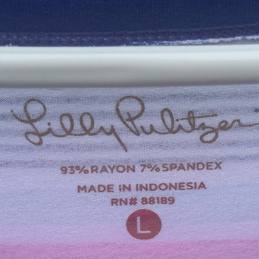 Lilly Pulitzer Pink and Blue Raglan Sleeve Dress - Picture 2 of 4